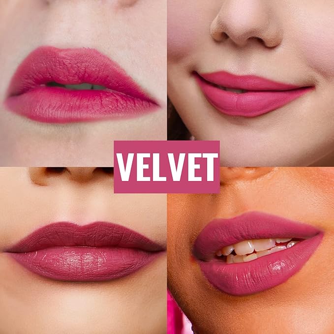Oulac Rose Pink Matte Lipstick for Women, Lipstick & Blush Duo,Soft Creamy Satin Finish Lipsticks, Moisturising Formula, Rich Color Lips, Highly Pigmented, Rose Oil, Vegan & Cruelty-Free| 3.6g (Y07)