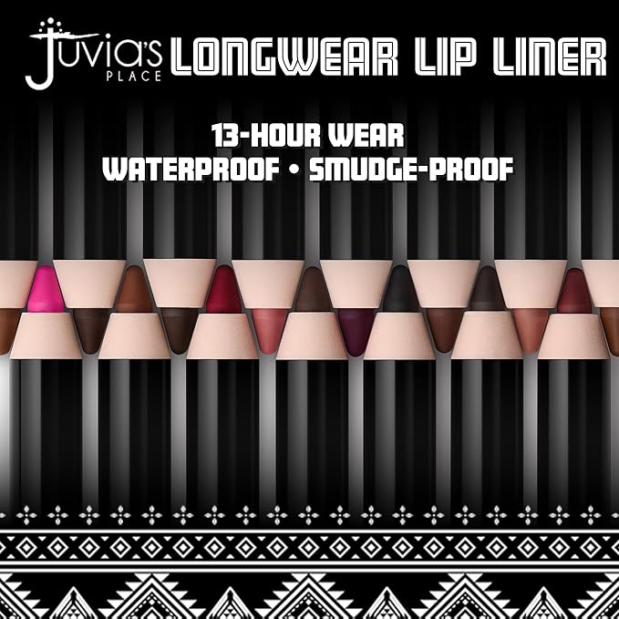 Juvia's Place Long Wear Lip Pencil – Signature – Waterproof & Kiss-proof, Long Lasting Lip Liner, Smooth Makeup Application - Soft Matte Finish Base for Lipstick - 13 Hours of Wear for Everyday Use