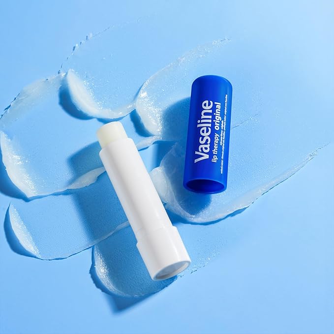 Vaseline Lip Therapy Variety 4-Pack – Original + Aloe Vera Moisturizing Lip Balm with Vitamin E, 0.16 Oz Ea