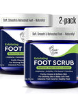 Exfoliating Foot Scrub with Pumice Stone powder - Gentle Moisturizing Foot Scrub for Dry Skin - Cracked Heel Repair for Smooth, Soft Feet - Pedicure Foot Spa 2 Pack
