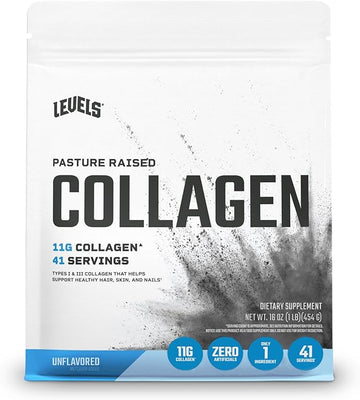 Levels Collagen Peptides, No Artificial Ingredients, 11G of Collagen, Unflavored, 1LB
