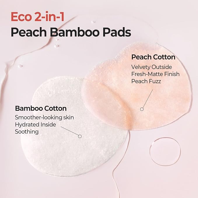 SKINFOOD Peach Cotton Zinc PCA Toner Pads, Korean Skincare for Dual Functional Hydrating,Soothing & Matte, Velvety Finish, Stocking Stuffers, Sebum Control for Sensitive, Oily, 5.64 oz (70 Pads)