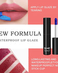 Peel Off Lip Stain Lip Tint Matte Liquid Lipstick Nude Lip Gloss Long Lasting Waterproof Lip Tint Stain Non-stick Cup Peel Off Lipstick Lip Makeup for Women Girls - 01