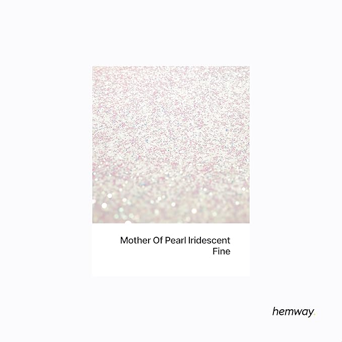 Hemway Biodegradable Glitter Eco Friendly - 100g/3.5oz Bio Cosmetic Safe Sparkle Vegan for Face Eyeshadow Body Hair Festival Makeup Craft - Fine (1/64" 0.015" 0.4mm) - Mother of Pearl Iridescent