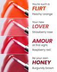 Wonderskin Lip Oil Rehab Serum - Tinted Lip Oil, Hydrating, Moisturizing, and Non-Sticky Coral Pink Tint Serum for Dry Lips (Lover)