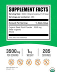 BulkSupplements.com Organic Beet Root Powder - Beet Powder Organic, Beetroot Supplement - Superfood Supplement, Vegan & Gluten Free - 3500mg per Serving, 1kg (2.2 lbs) (Pack of 1)