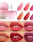 LANGMANNI Pudding Glow Lip Balm | Velvet-Smooth Lip Gloss for Nourished, Glowing Lips | Hydrating, Non-Sticky Glossy Tinted Lip Balm Makeup 0.28 Oz (#6, 1)