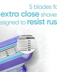 Gillette Venus Deluxe Smooth Swirl Women's Razor Handle + 2 Blade Refills (Pack of 2)