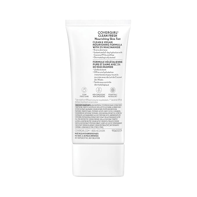 COVERGIRL, Clean Fresh Skin Milk Foundation, Dark, 1 Count (packaging may vary)