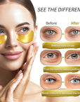 Under Eye Patches (24 Pairs) - Gifts for Women - Golden Under Eye Mask for Dark Circles, Puffiness & Wrinkles, Eye Gels Pads for Refreshing, Revitalizing - Bridesmaid Gifts
