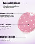 Lymphatic Drainage Silicone Body Scrubber for Shower - Exfoliating Silicone Loofah with Zinc Infused and Stiff Massage Nodes，for Improving Skin Health and Reduces Acne -Pink