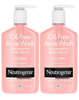 Neutrogena Oil-Free Pink Grapefruit Pore Cleansing Acne Wash and Daily Liquid Facial Cleanser with 2% Salicylic Acid Acne Medicine and Vitamin C, Twin Pack, 9.1 fl. oz, 2 Pack