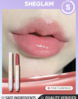 SHEGLAM PoutPerfect Moisturizing Solid Lip Gloss Non Sticky Lipstick with Coconut Oil - Pink Flamingo