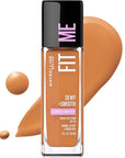 Maybelline Fit Me Dewy + Smooth Liquid Foundation Makeup, Coconut, 1 Count (Packaging May Vary)