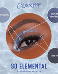 Colourpop So Elemental Eyeshadow Palette - Blue & Silver Shadow Palette with Metallic and Matte Finishes - High-Pigment Eye Makeup with a Long-Wearing Formula (0.3 oz)