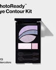REVLON PhotoReady Eye Contour Kit, Eyeshadow Palette with 5 Wet/Dry Shades & Double-Ended Brush Applicator, Watercolors (520), 0.1oz