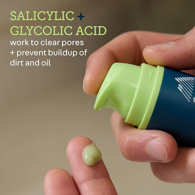 Oars + Alps Anti-Everything Face Serum for Men, Salicylic & Glycolic Acid, Reduces Acne, Fine Lines & Large Pores, Anti-Aging & Fragrance-Free, 1 Fl Oz