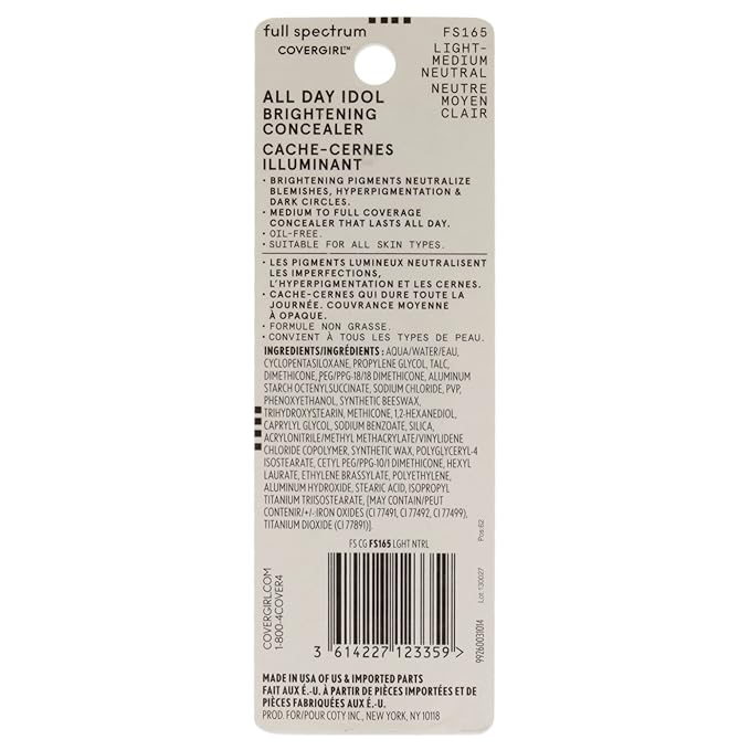 COVERGIRL All Day Idol, Brightening Concealer, Light-medium Neutral, 0.12 Ounce