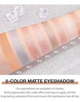 Monochrome Pressed Eyeshadow, Waterproof Neutral Powde Mini Eyeshadow, sombras para ojos, Talc, Paraben & Cruelty Free (H08#Matte Brown)