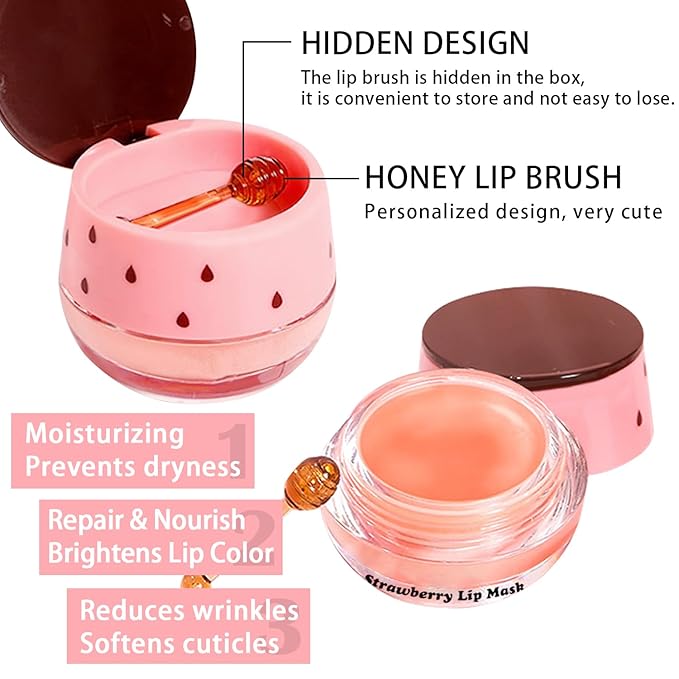 3 PCS Bee Lip Balm Honey Wrinkle