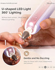 MelodySusie Professional Manicure Pedicure Kit,8-in-1 Electric Nail Drill Set with 5 Speeds,Rechargeable Cordless E-File with 360° LED Light,Perfect Hand Foot Care Trimmer Polish Tools - PC760G
