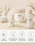 SKINFOOD Rice Starter Kit, Rice Toner, Rice Serum, Rice Moisturizer, and Rice Face Wash for Glass Skin, Korean Skin Care Set, Travel Size Kit, Stocking Stuffers, Gift Set for Women, Skincare Gift Set