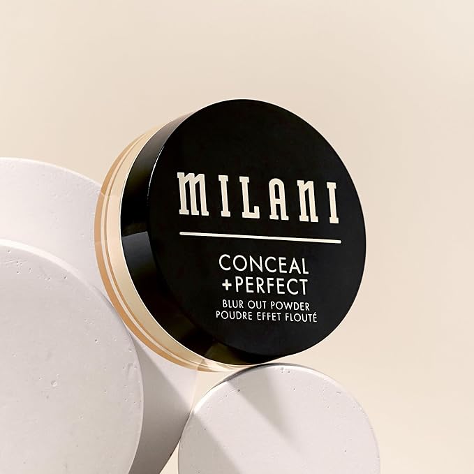 Milani Conceal + Perfect Setting Powder Makeup -Banana Blur Out Talc-free Formula, Pore Blurring Filtered Finish
