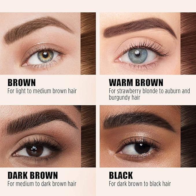 Cilrofelr Tattoo Peel Off Eyebrow Gel, Easy Tattoo Brow Peel Off Gel, Last Up to 3 Days, Waterproof, Transfer-proof, For Fuller & Defined Looking Brows, Dark Brown (2 Pack)
