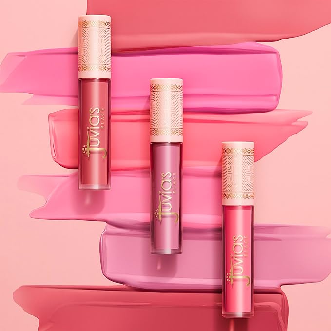Juvia's Place Smoothie Lip Gloss Pink Melon - Hydrating Cream Lipgloss with Pink & Mauve Tones - Non Sticky Plumping Glosses - High Shine Lipgloss for Women - Lip Plumper with Cocoa Butter & Chia Oil