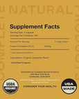 Complete Natural Products Pure Organic Dandelion Root Capsules - 530mg Capsules 100 Pills Dried Dandelion Root Herbal Supplement