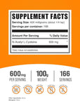 BulkSupplements.com NAC Powder - N-Acetyl Cysteine 600mg, NAC Supplement - Antioxidant Support, Gluten Free - 600mg per Serving, 166 Servings, 100g (3.5 oz) (Pack of 1)