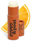 Poppy & Pout Orange Bloom Jumbo Lip Balm | All Natural Lip Balms & Moisturizers | Hydrates with Beeswax, Vitamin E, Organic Coconut Oil | Cruelty-Free | Lip Balm in Recyclable Cardboard Tube