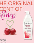 Jergens Original Scent Dry Skin Body Lotion, Hand and Body Moisturizer, Cherry Almond Essence, Dermatologist Tested, 21 Oz, Pack of 3
