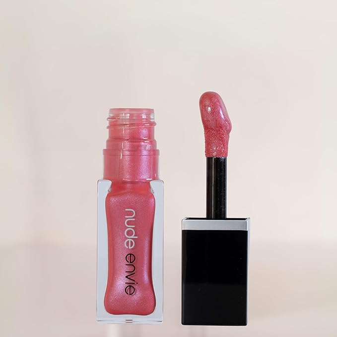 nude envie - Lip Gloss - High-Shine Finish - Moisturizing & Easy Application - Luxury Hydration - Non-Sticky Formula - With Vitamin E & Glycine Soja Oil - Vegan, Paraben-Free & Cruelty-Free - Stylish