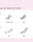 KISS The New Natural Effortless Minimal Look False Eyelashes 12mm, Half Strip Lash Single Pack, NNH01, 1 Pair