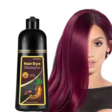 Red Hair Dye Shampoo, Hair Color Shampoo for Women Men, Long Lasting Red Hair Dye, Burgundy Hair Dye, Colors in Minutes, Shampoo Para Pintar el Cabello, Easy to Use, 16.90 Fl Oz
