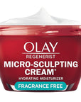 Olay Face Moisturizer, Regenerist Micro-Sculpting Cream for Women, Fragrance-Free - Hydrating, Anti-Aging, Anti-Wrinkle, Firming Skin Care - Hyaluronic Acid, Niacinamide, Amino Peptides, 1.7 Oz