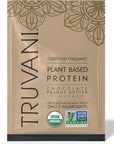 Truvani Vegan Pea Protein Powder | Chocolate Peanut Butter | 20g Organic Plant Based Protein | 1 Serving | Keto | Gluten & Dairy Free | Low Carb | No Added Sugar