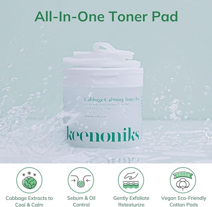Dual Texture Toner Pads with Essence 70ea Value Pack - Cabbage Calming to Soothe, Minimize Pores and Control Sebum | Wipes for Mild Exfoliator, Skin Balancing | Korean Skincare - (5.07Oz)
