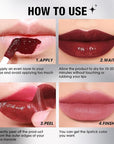 LANGMANNI 2 Colors Long-Lasting Peel Off Lip Liner Set, Waterproof & Smudge-Proof Matte Lip Liners Gift Makeup For Girls (#1+2)