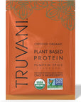 Truvani Vegan Pea Protein Powder | Pumpkin Spice | 20g Organic Plant Based Protein | 1 Serving | Keto | Gluten & Dairy Free | Low Carb | No Added Sugar
