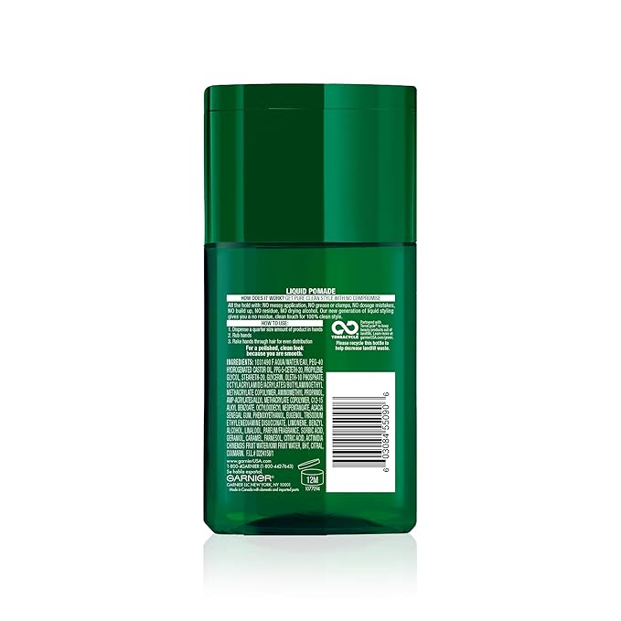 Garnier Hair Care Fructis Style Shine and Hold Liquid Hair Pomade for Men No Drying Alcohol, 4.2 Fluid Ounce