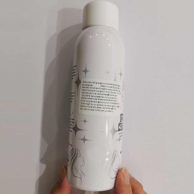 Black Temporary Hair Color Spray - Gentle Formula, Washable & Non-Sticky | Instant Hair Dye Alternative for Adults | Halloween, Costume, Party Makeup, 150ml