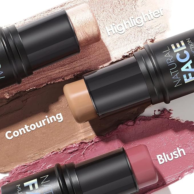 3 Pcs Face Contour Sticks Set, Shades with