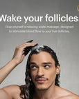 MANSCAPED® The Scalp Buffer Men’s Silicone Head Scrubber – Premium Cleansing & Exfoliating Hair Brush, Ergonomic Handheld Design for Gentle Scalp Massage (1-Pack)