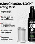 Revlon Colorstay 24 Hr Lock Setting Mist, Keeps Face Makeup from Melting & Fading, Mattifying, Blurring & Oil Absorbing Spray, Transfer-Proof & Mask Friendly, 1.9 fl oz