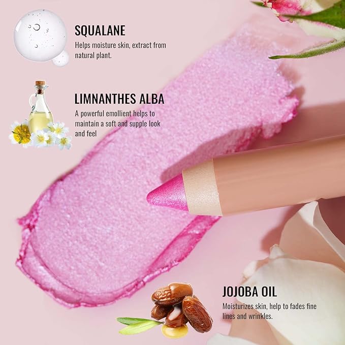 Oulac Mocha Eyeshadow Crayon – Twist-Up Waterproof Stick, Soft Shimmer Finish, Vegan & Cruelty-Free, 1.25g, WA02 Opulent Affair