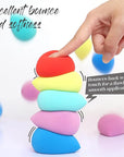 BEAKEY Makeup Sponge 5 Pcs Set, Latex-Free and Soft Boun Boun Beauty Sponge for Blending, Makeup Sponges for Foundation, Liquid, Cream and Powder. Blender for Enhanced Make Up Application