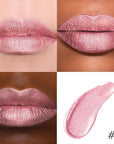 Kaely 2-in-1 Nude Pink Metallic Lipstick and Lip Liner, Shimmer Liquid Metallic Lipsticks for Women, Glitter Lip Gloss Stain Long Lasting Waterproof Smudge Proof 24 Hour, Vegan Makeup, 19
