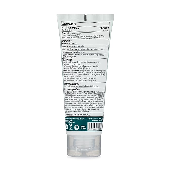 SPF 15 Mineral Sunscreen - Broad Spectrum Water Resistant Moisturizer Lotion For Body & Face - With Non-Nano Zinc Oxide, Vitamin E, & Antioxidants - Made in USA, 3 Oz